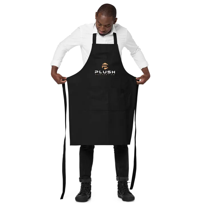 Plush Organic Cotton Apron - Blk/Navy product image (3)