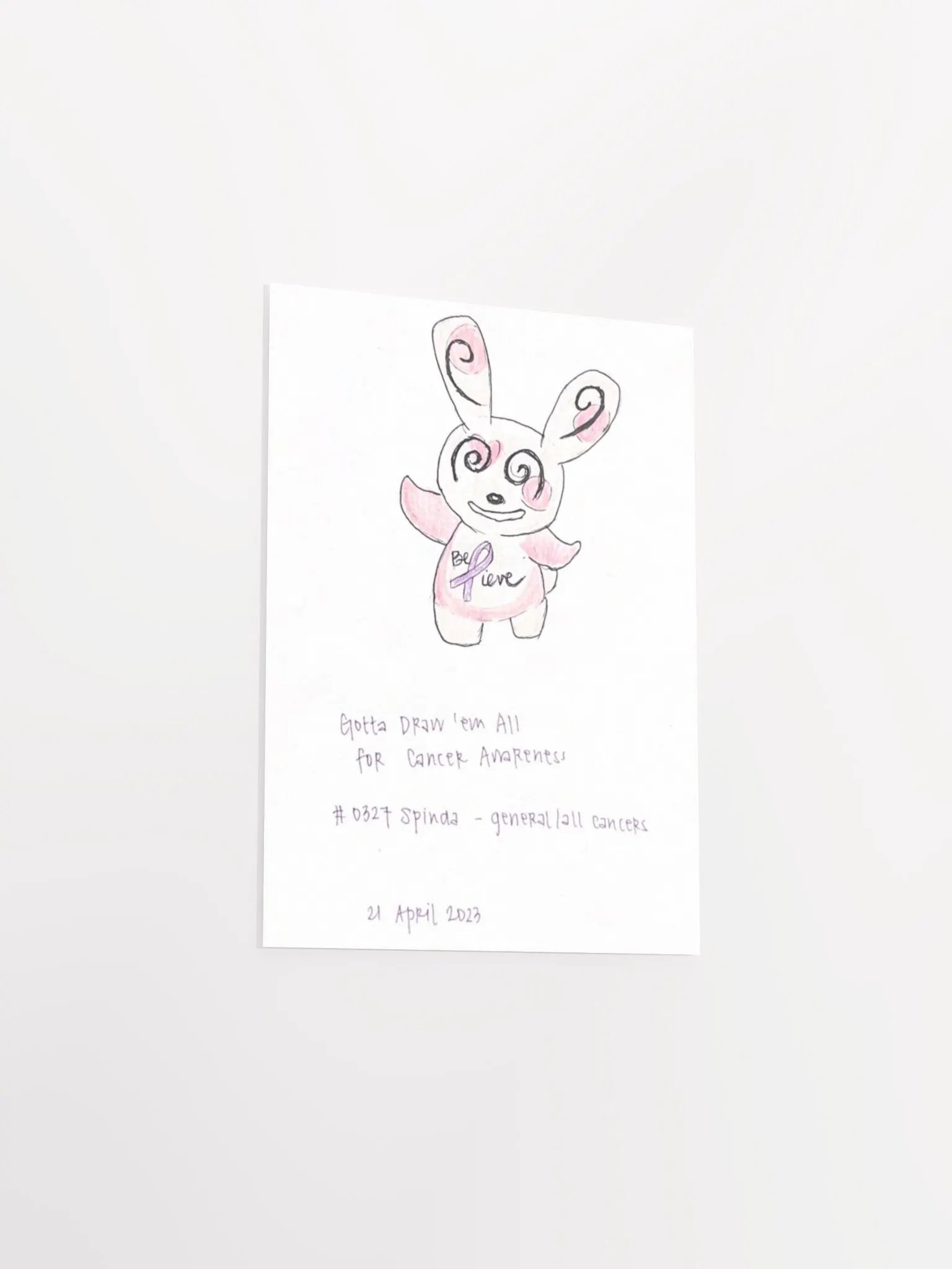 Dancing Panda Monster with General Cancer Awareness Ribbon product image (3)