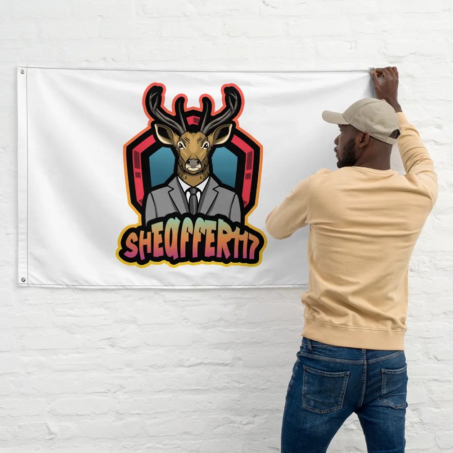 Deer in a Suit All-Over Flag product image (11)