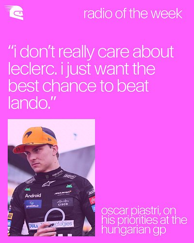@oscarpiastri telling it to his race engineer straight!! everyone say thank you @mclaren for letting your drivers race what a...