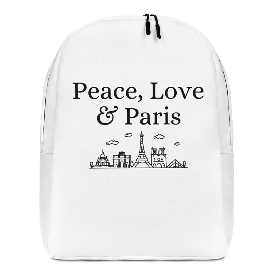 Peace, Love and Paris with Monuments Minimalist Backpack product image (1)