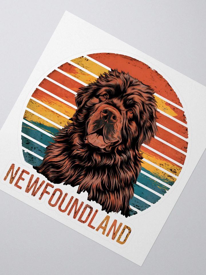 Vintage Newfoundland Dog Lover Sticker product image (6)