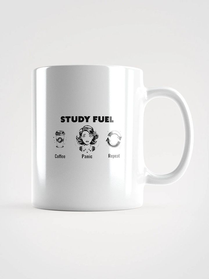 Study Fuel: Coffee Panic Repeat Funny Coffee Lover Mug product image (1)