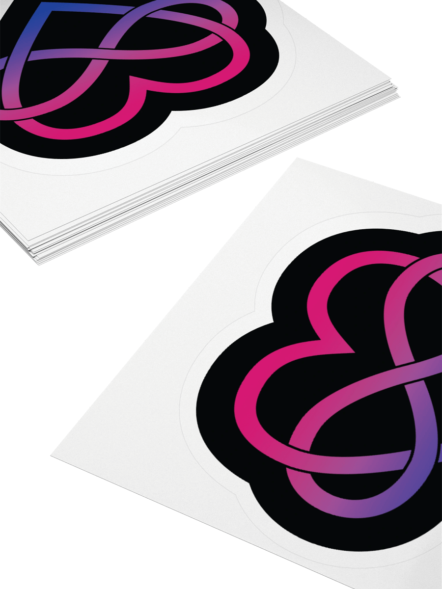Bisexual Pride Gradient Polyamory Infinity Heart Sticker product image (10)