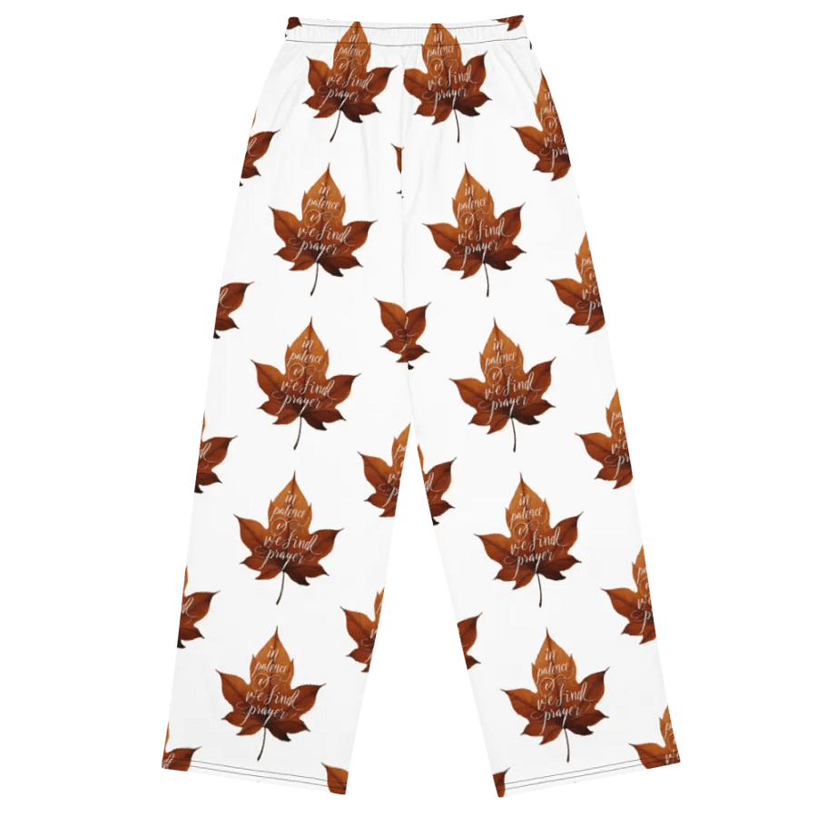 Maple Leaf All-Over Print Wide-Leg Pants product image (2)