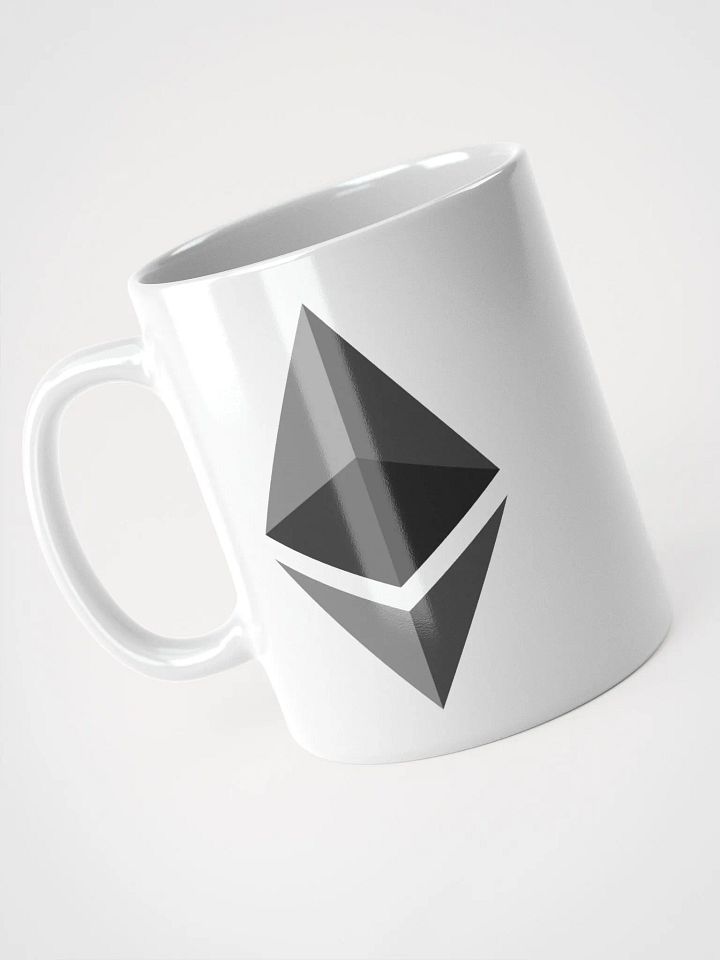 Ethereum Logo White Glossy Mug product image (1)