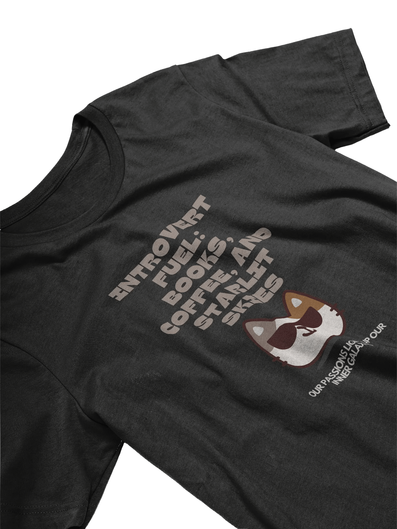 Introvert Fuel: Books, Coffee, and Starlit Skies T-Shirt product image (4)