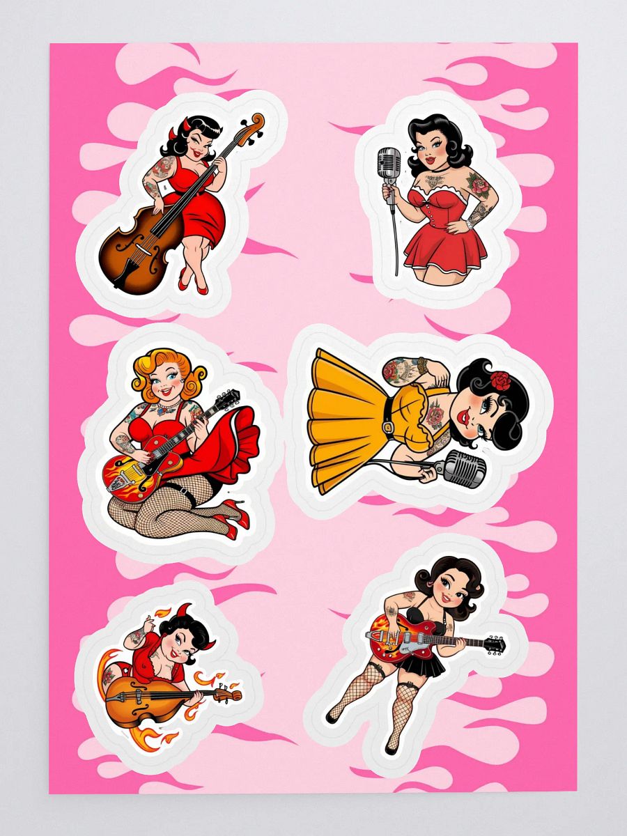 Retro Rockabilly Kiss-Cut Sticker Sheet product image (3)