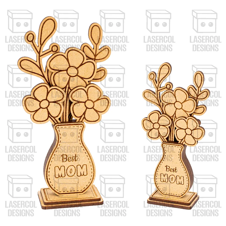 Mother's Day Flowers (2 Sizes, 4 Styles) - Laser Cut Files product image (5)