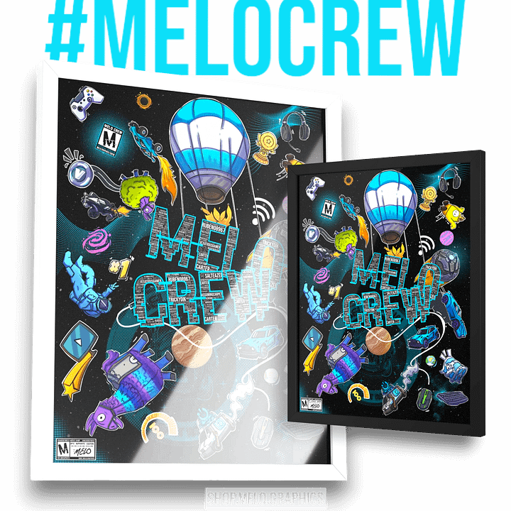 #MELOtober 2024 Personalized MELO CREW Chaos - Framed Poster | #MadeByMELO product image (1)