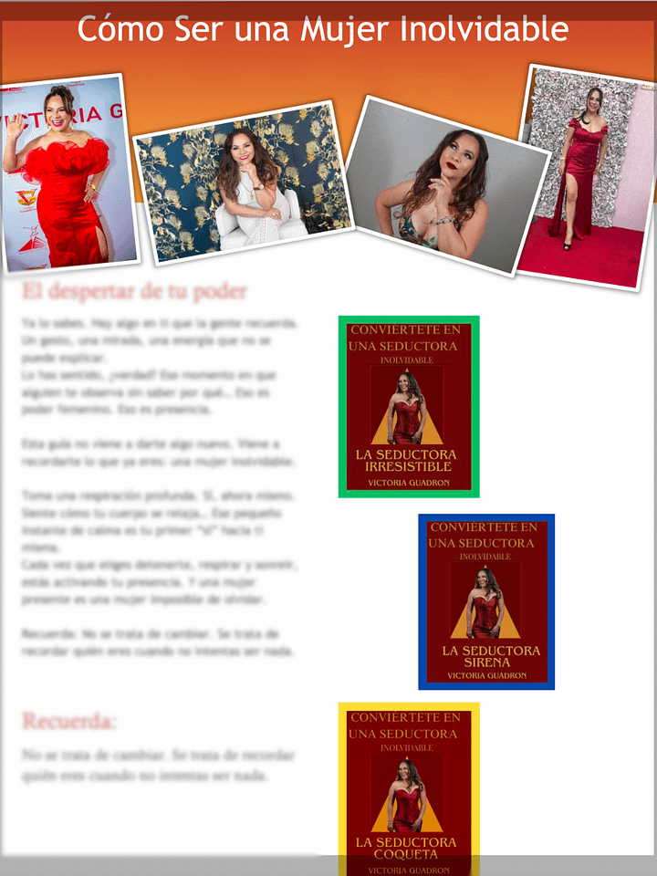 COMO SER UNA MUJER INOLVIDABLE product image (1)