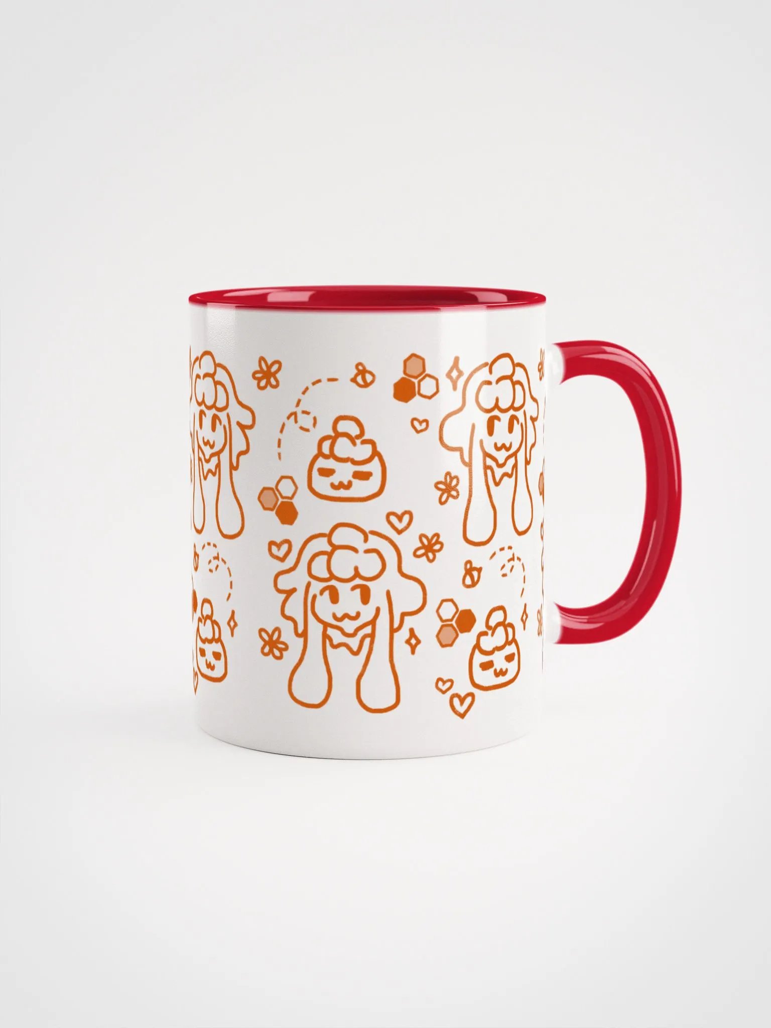 ceramic honeyy mug - orange print product image (4)