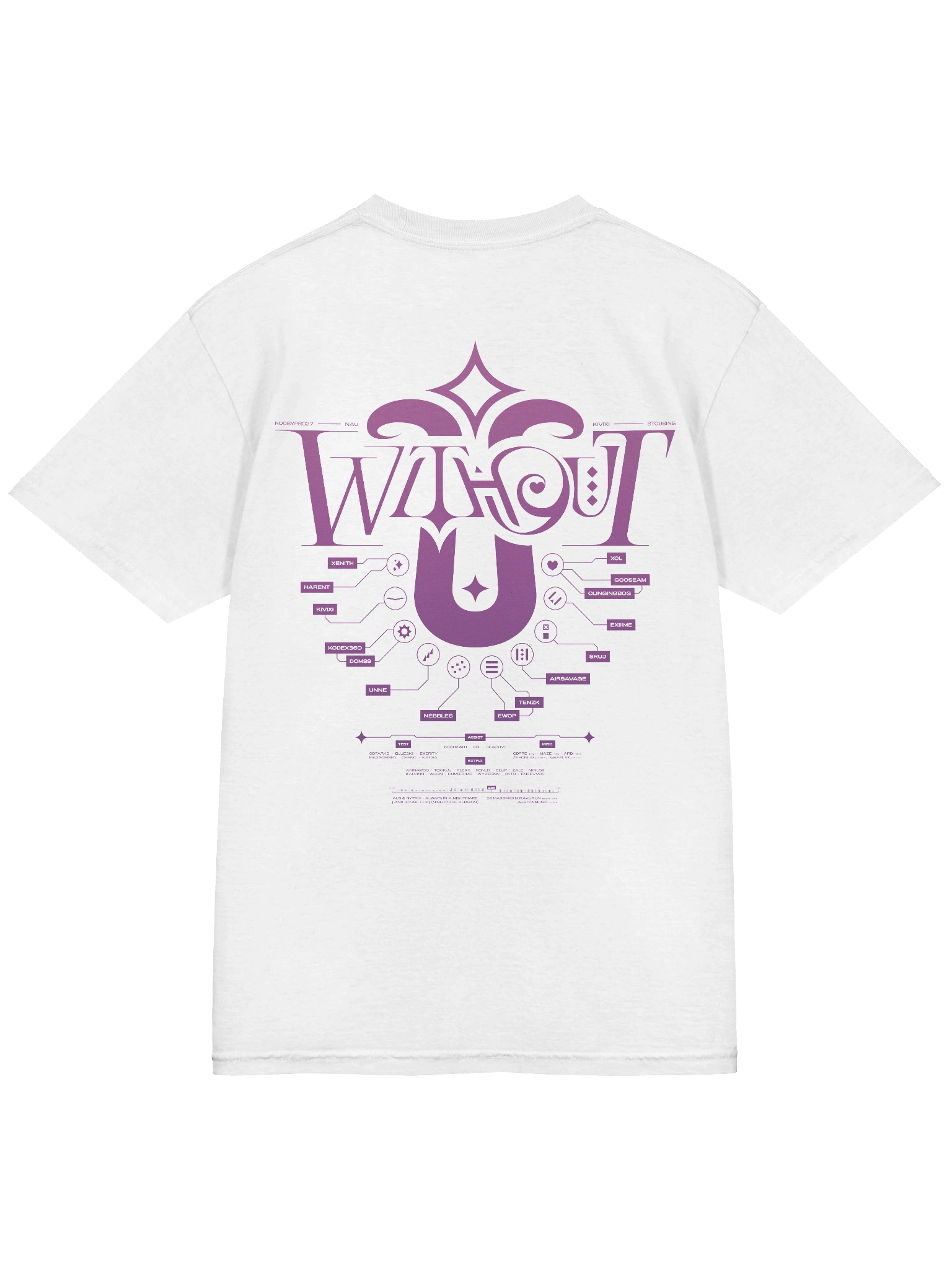 W/O U Gradient Pink/White Shirt product image (4)
