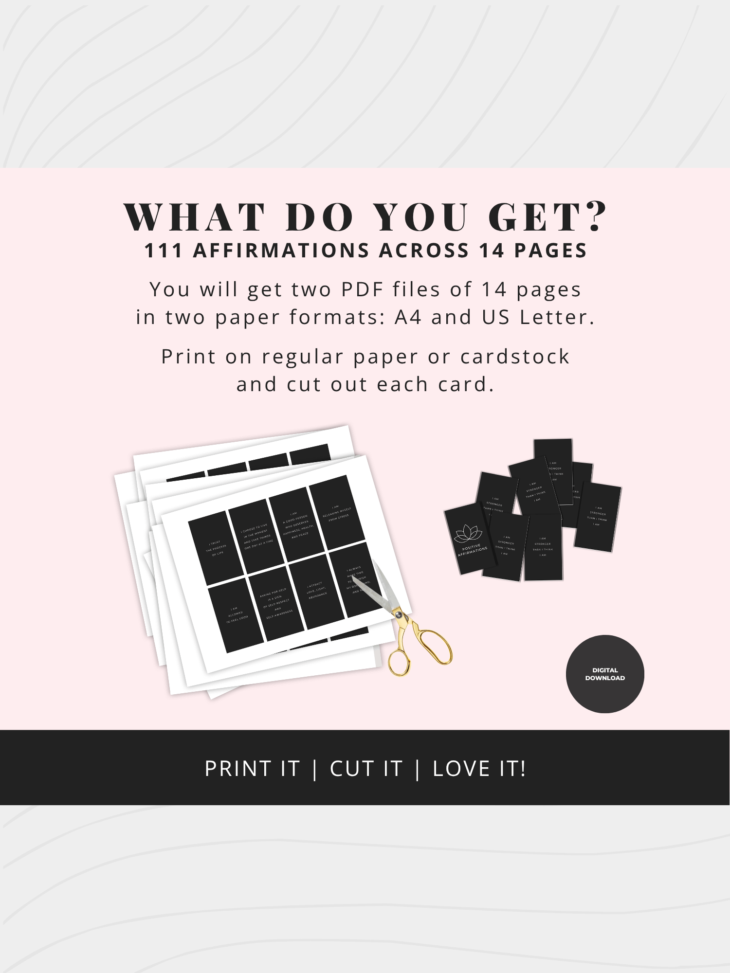 111 Affirmation Cards for Positivity Printable Digital Download product image (4)