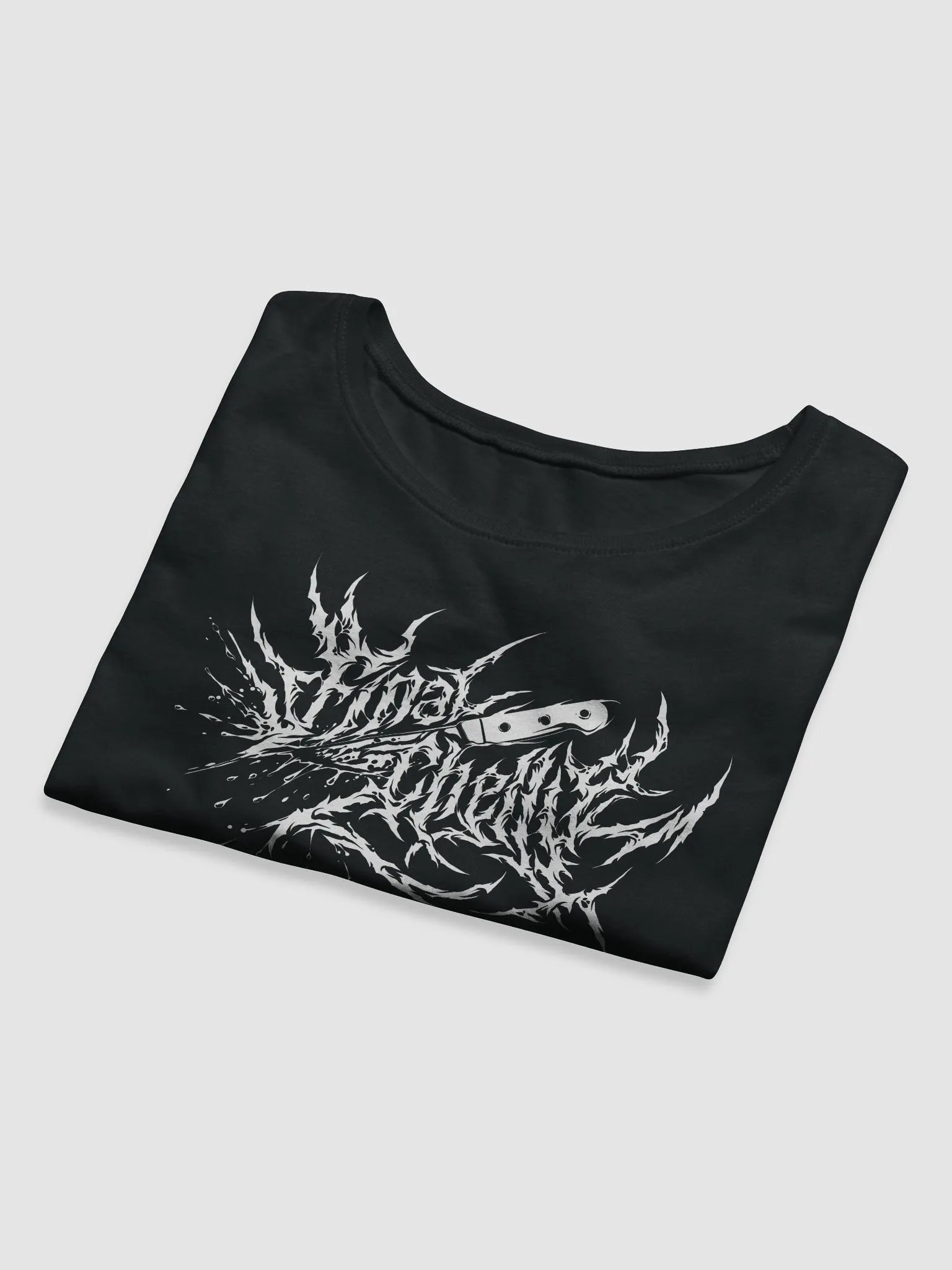 Metal Logo White Womens Printed Crop Top product image (5)