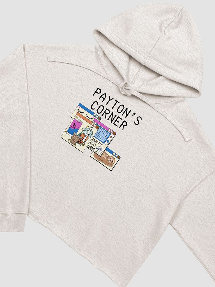 Payton's Virtual Corner Cropped Hoodie- Black Text product image (1)