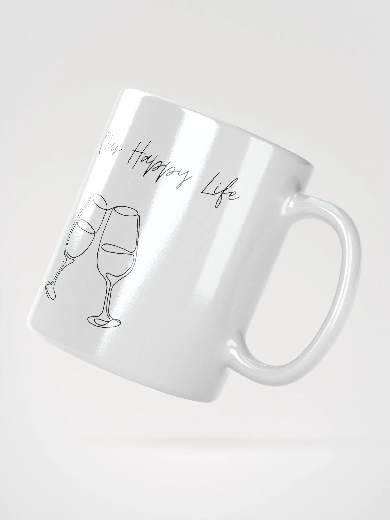 Our Happy Life White Glossy Mug product image (4)