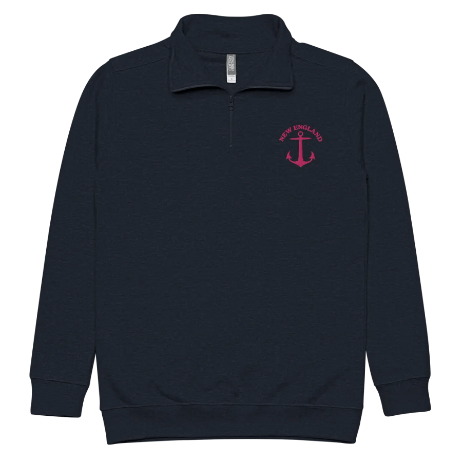 New England Left Side Pink Embroidery Half Zip product image (19)