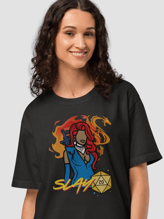 Slay Queen d20 Tee (Heavyweight Comfort-fit) product image (2)