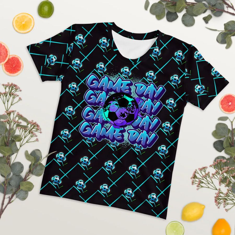 Game Day Soccer European Football All Over Print T-shirt product image (7)