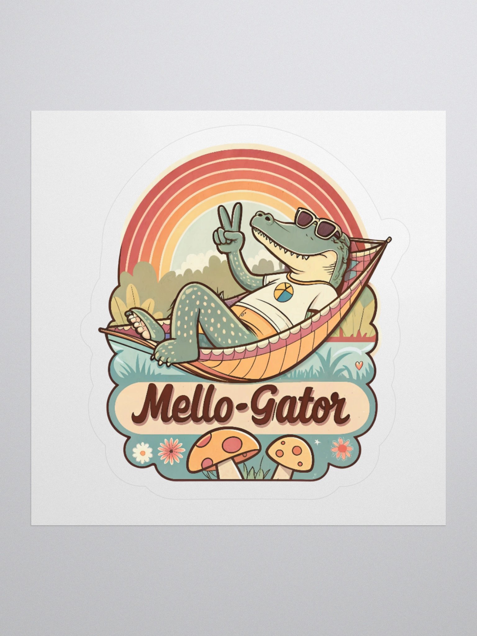 Mello-Gator Peace Sign Stickers product image (1)