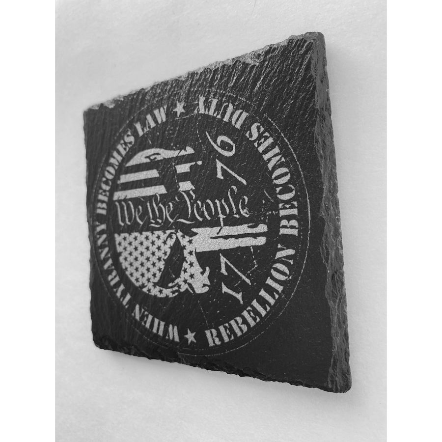 Patriotic Slate Coasters - Set of 4 Custom Laser Engraved product image (5)