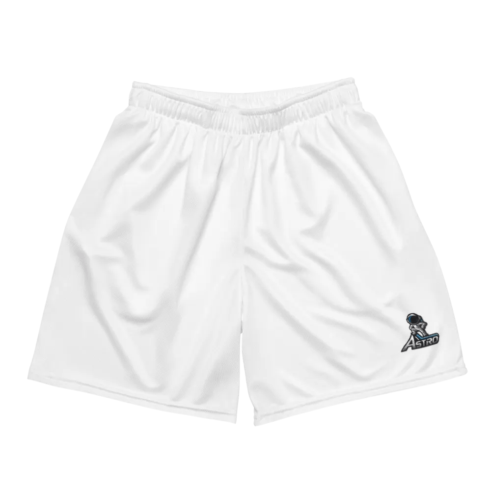 Astro All-Over Print White Recycled Unisex Mesh Shorts - Sizes 2XS-6XL product image (3)