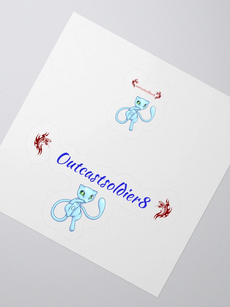 Whimsical Blue Cat Kiss Cut Stickers product image (5)