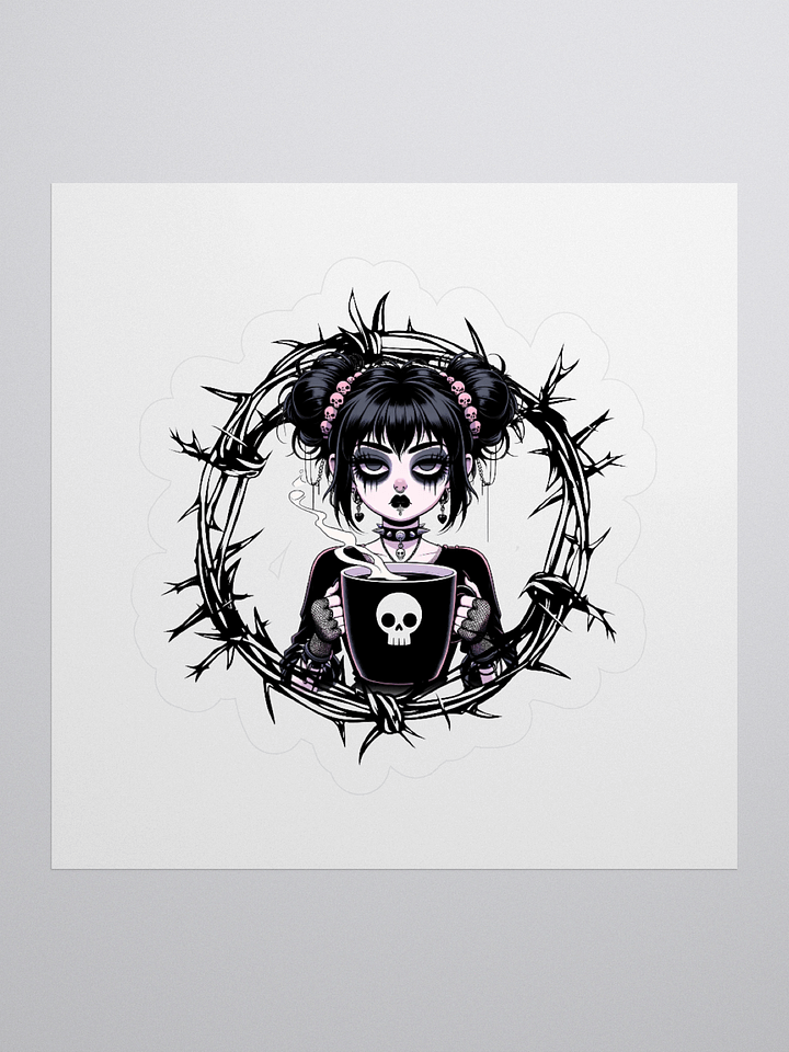 Bitter But Sweet Goth Coffee Girl Stickers product image (3)