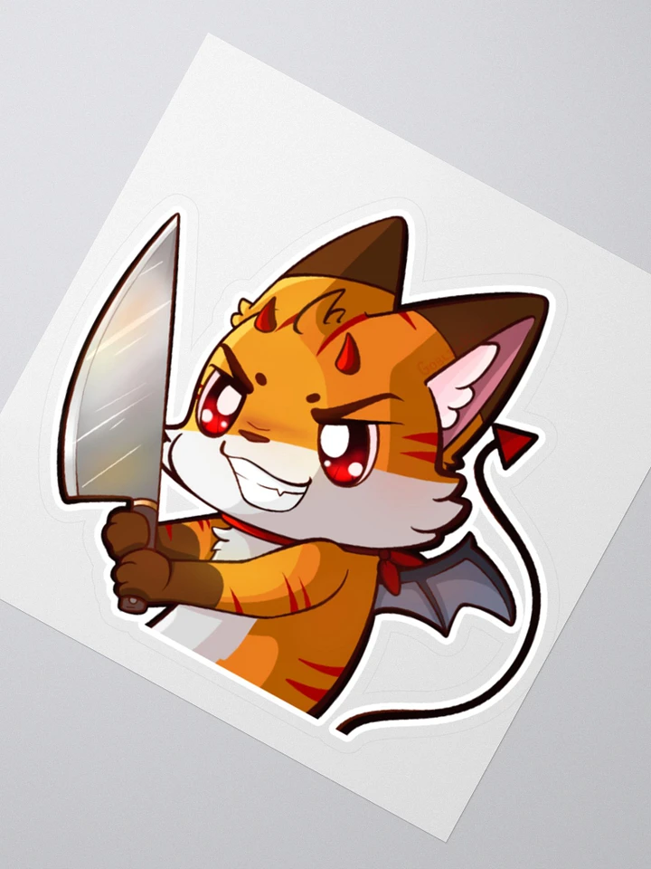 Tots the Fox Knife Sticker product image (1)