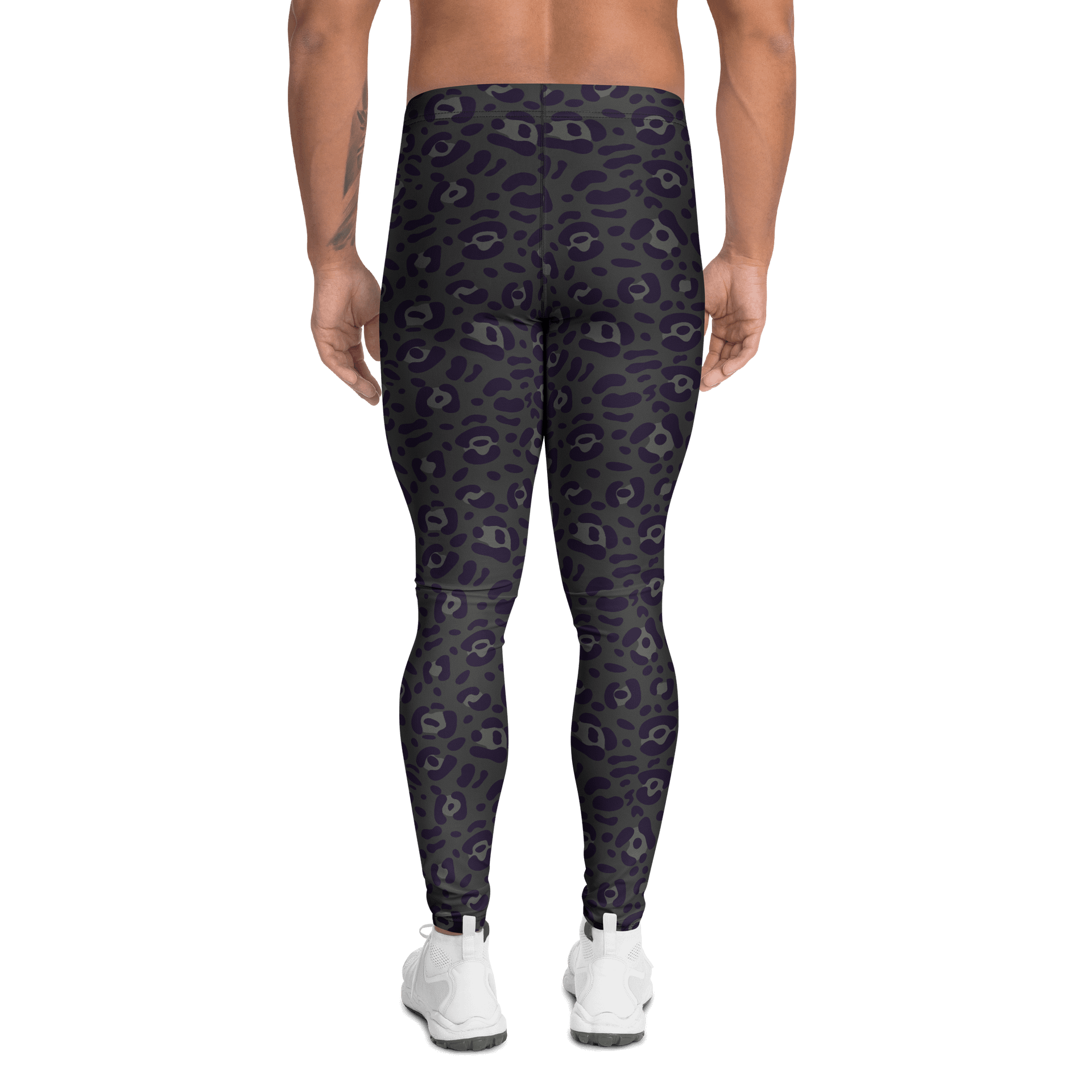 Comfortable Men's Leggings with Bold Black Leopard Print product image (2)
