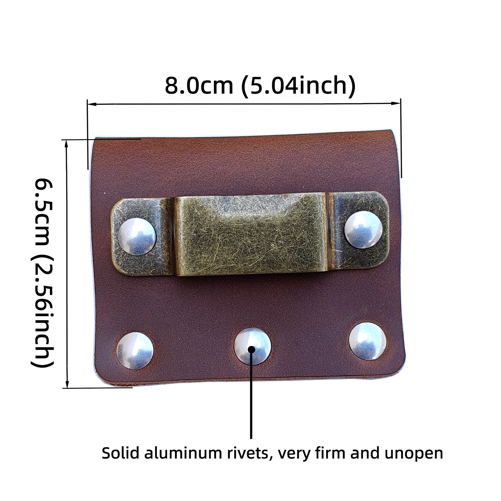 MEEBOY Handmade Leather Tape Measure Holder for Belt, Leather Tape Measure hoslter with Solid Aluminum Rivets product image (2)
