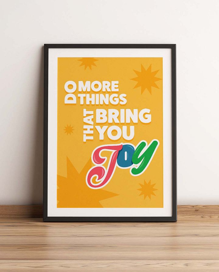Do More Things That Bring You Joy Quote Affirmation Printable Wall Art Decor - Instant Download product image (1)