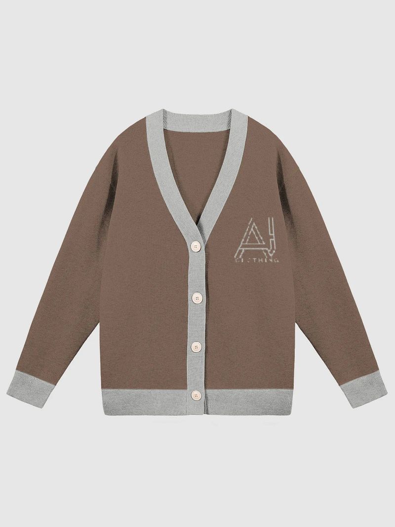 AJ Ladies Cardigan Coffee Grey