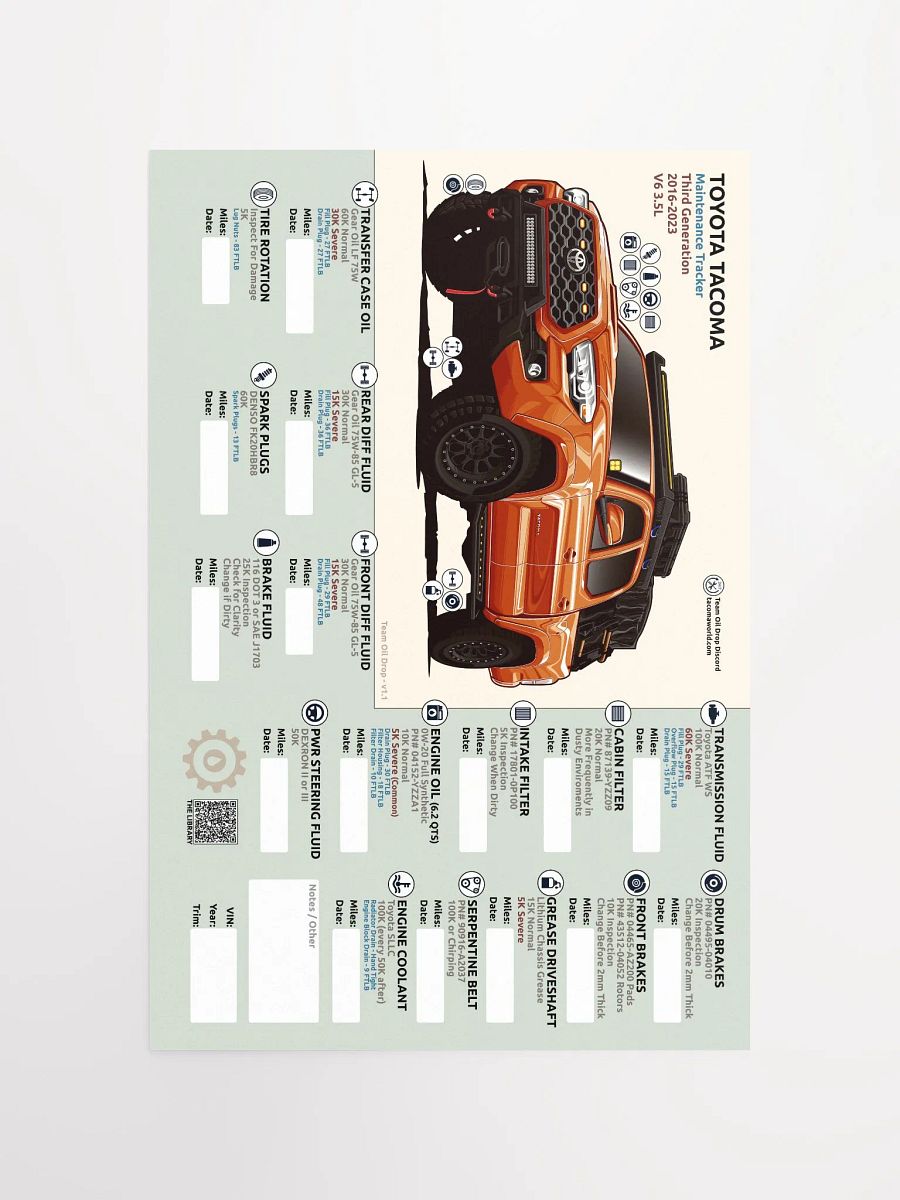 3rd Gen Maintenance Tracker v1.1 - Octane product image (5)