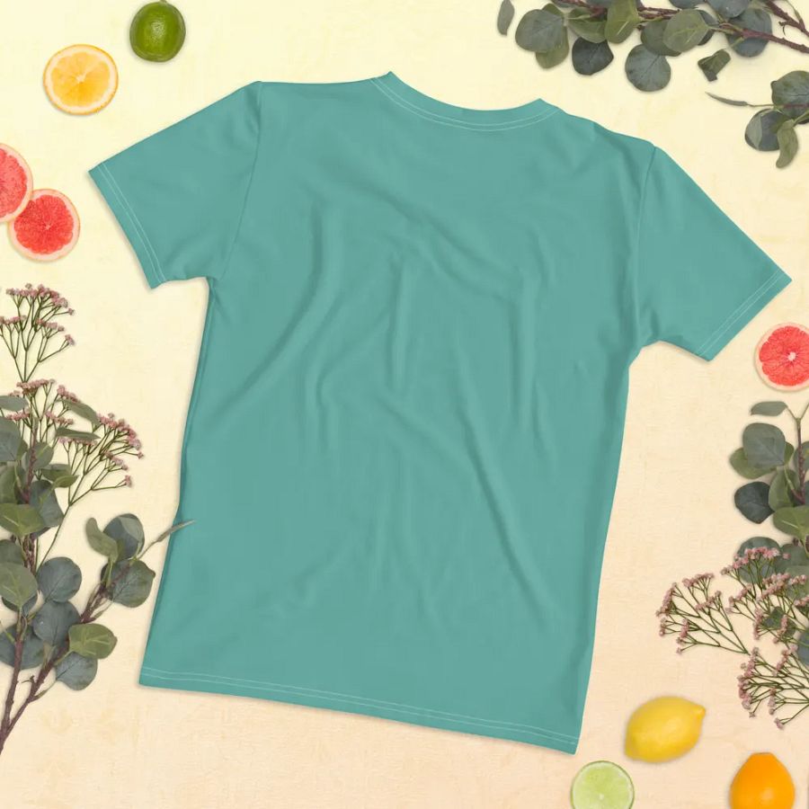Plain Turquoise Green True Summer Women's Crewneck Polyester Heavyweight Premium T-Shirt by Treasure Pie product image (11)