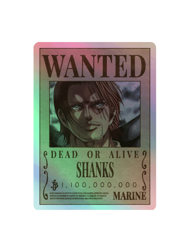 Shanks Wanted Holographic Sticker Sheet product image (4)