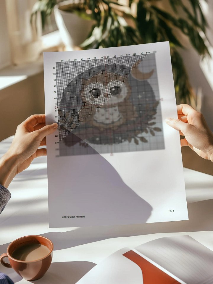 Night Owl Cross Stitch Pattern product image (2)