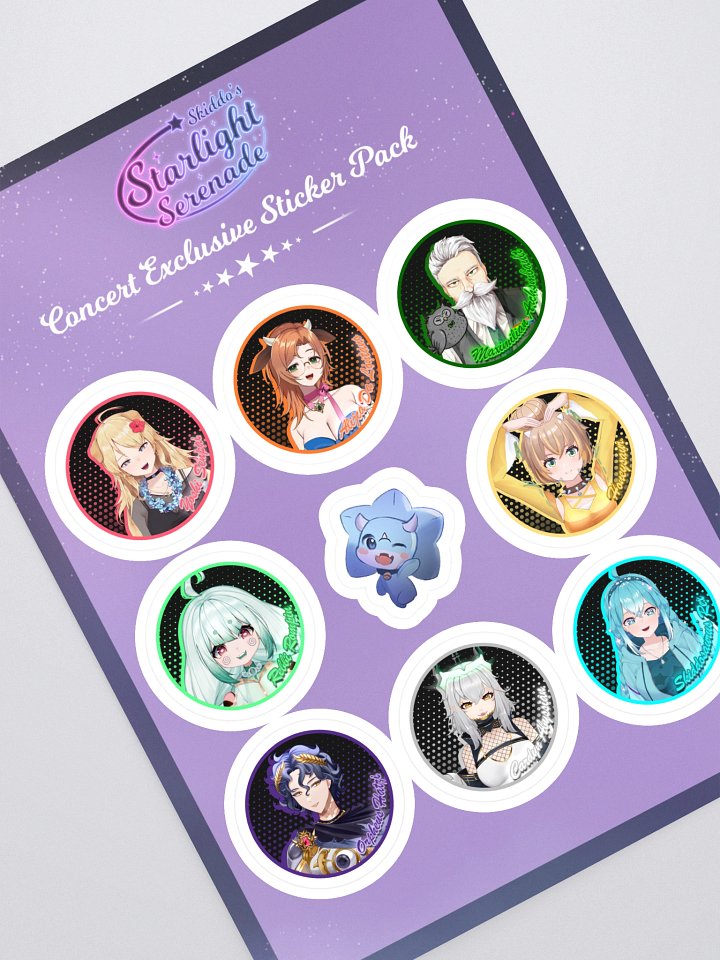 Skiddo's Starlight Serenade Concert Kiss Cut Sticker Sheet product image (1)