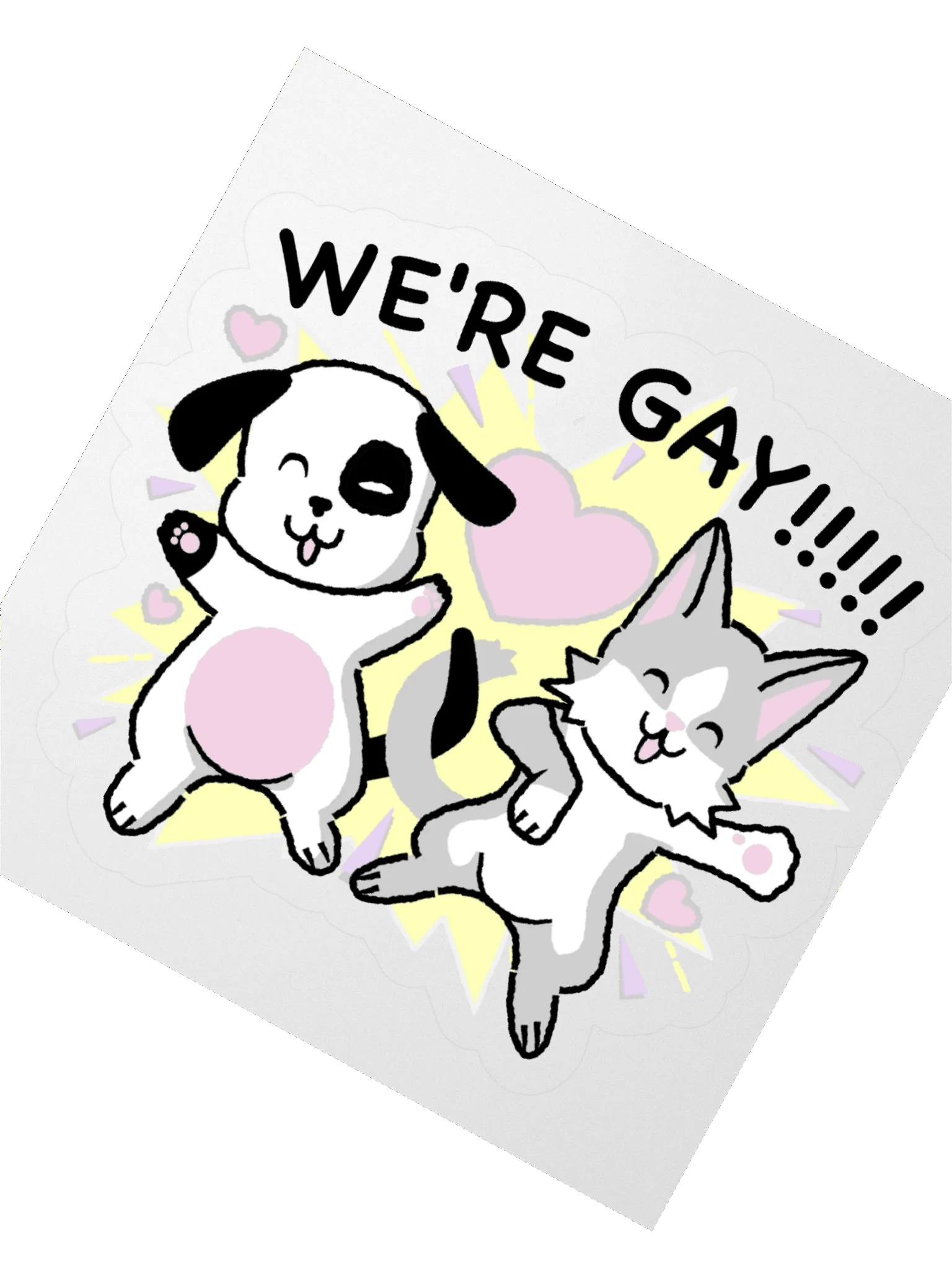We're Gay!!!! animals sticker product image (5)