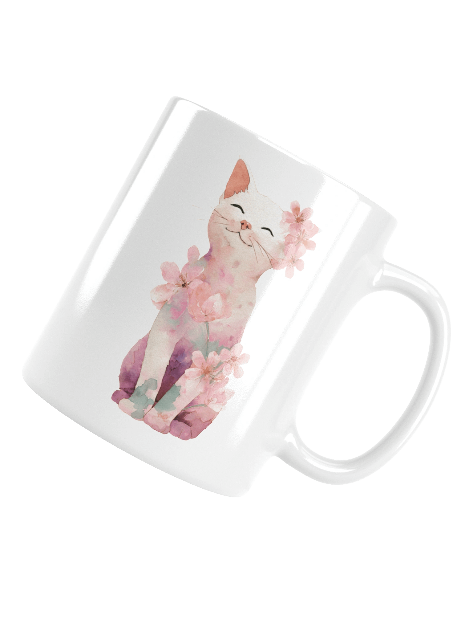 Watercolor Cat Blossom Mug product image (14)