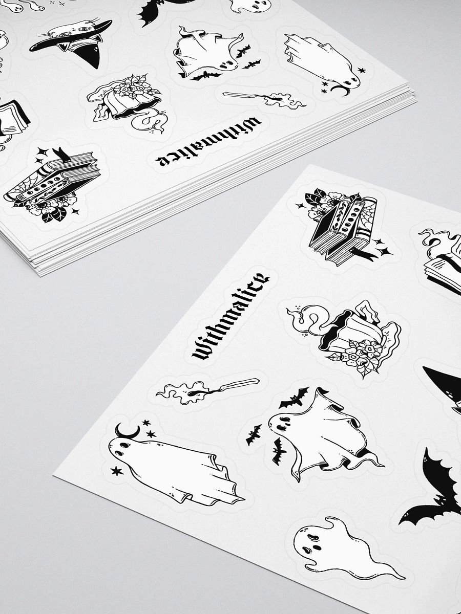 ghostly black & white stickers product image (1)