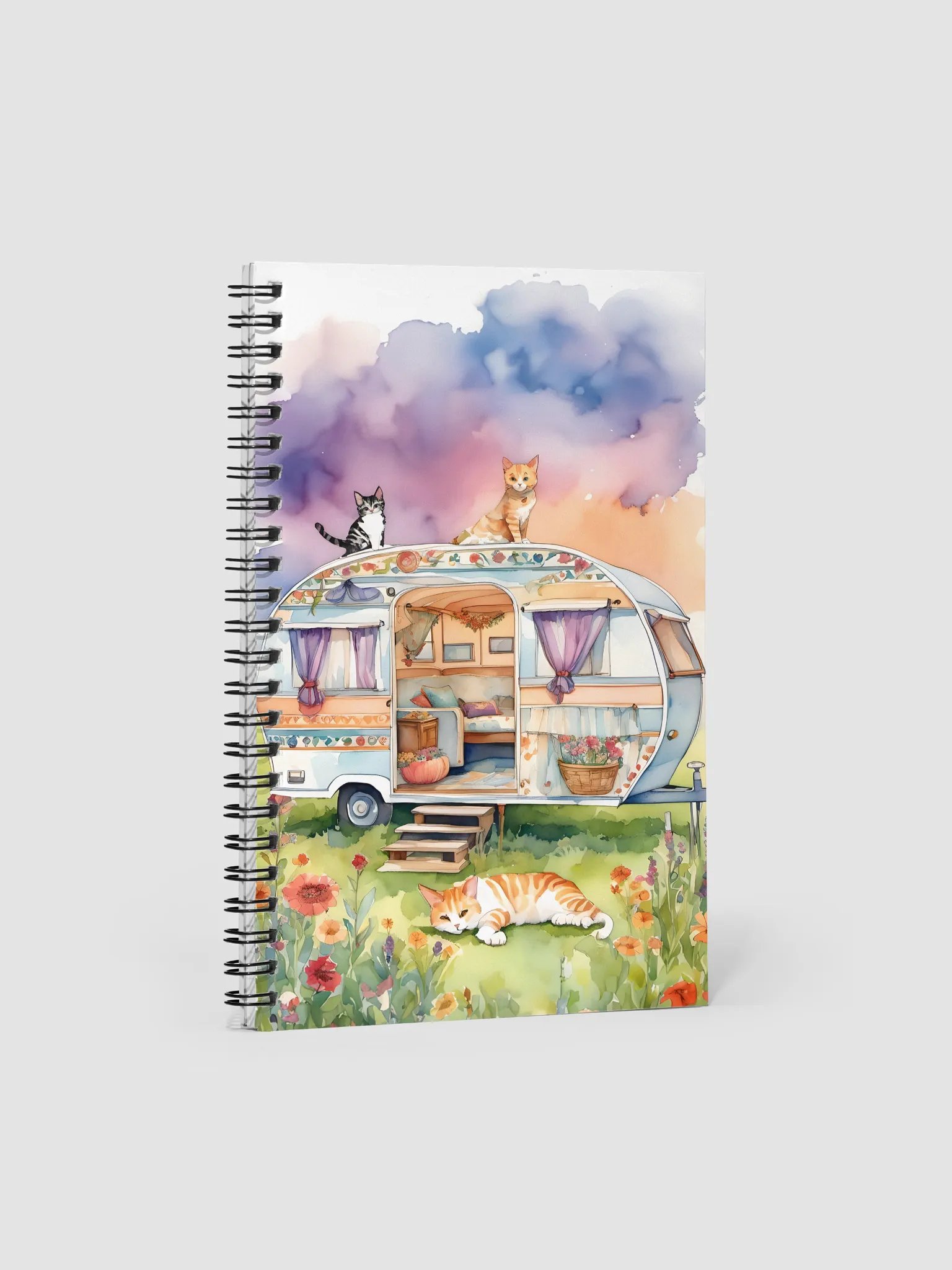 Caravan Cats' Hideaway Spiral Notebook product image (1)