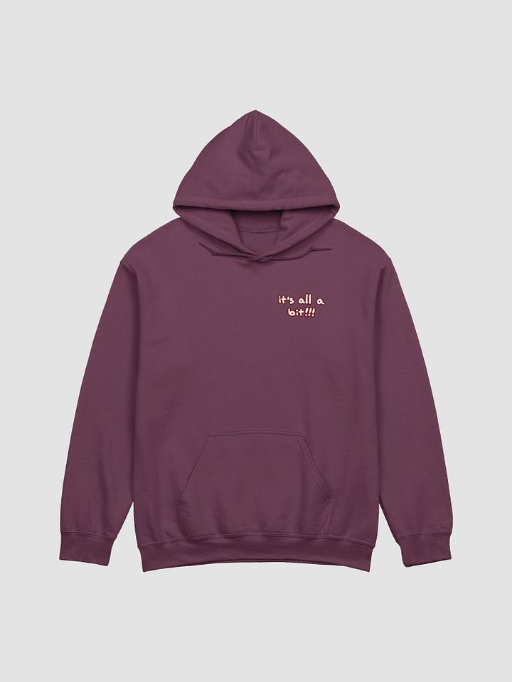 “It’s all a bit!!!” (sm. lined design, #6D1616) classic hoodie product image (44)