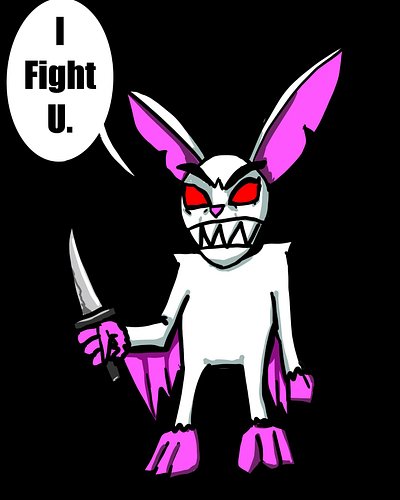 He got a knife!