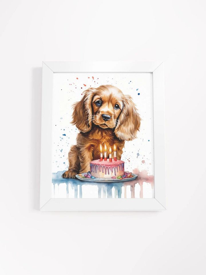 American Cocker Spaniel With Birthday Cake Wall Art product image (49)