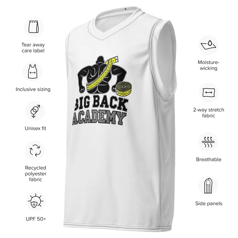 Big Back Academy All-Over Print Basketball Jersey product image (7)