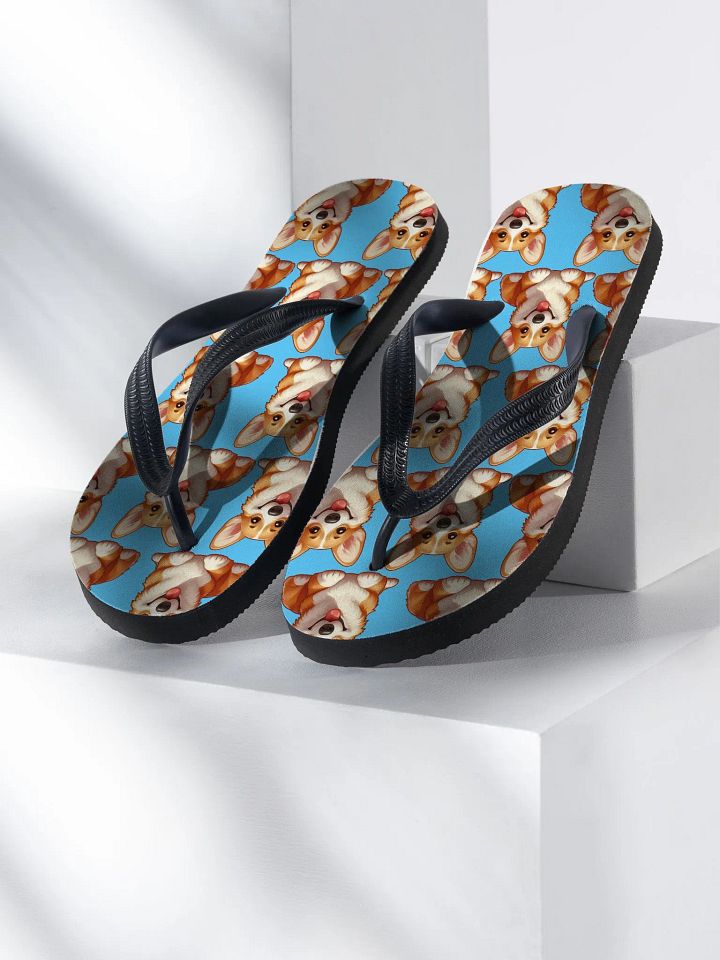 Happy Corgi Flip Flops product image (2)