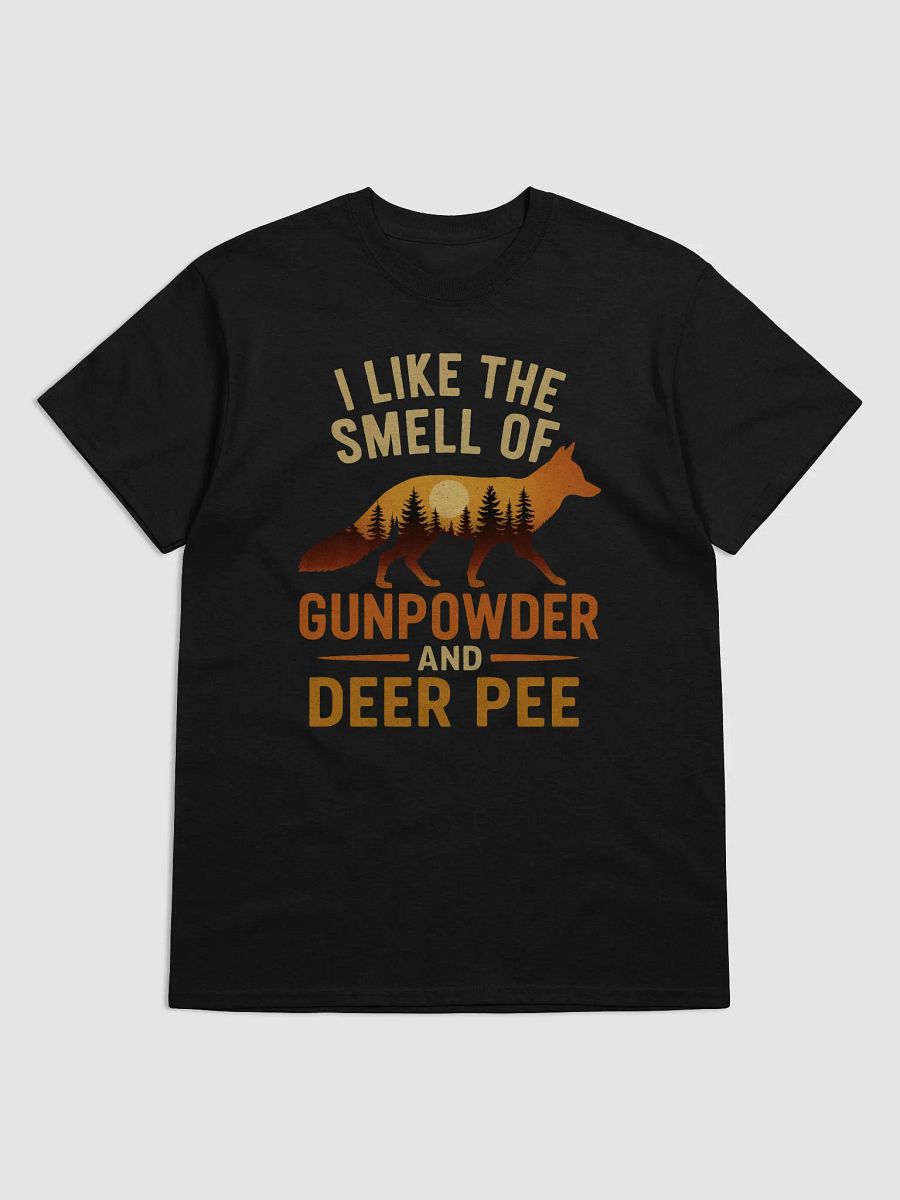 Funny Hunting T-Shirt – I Like the Smell of Gunpowder and Deer Pee | Vintage Hunter Tee product image (5)