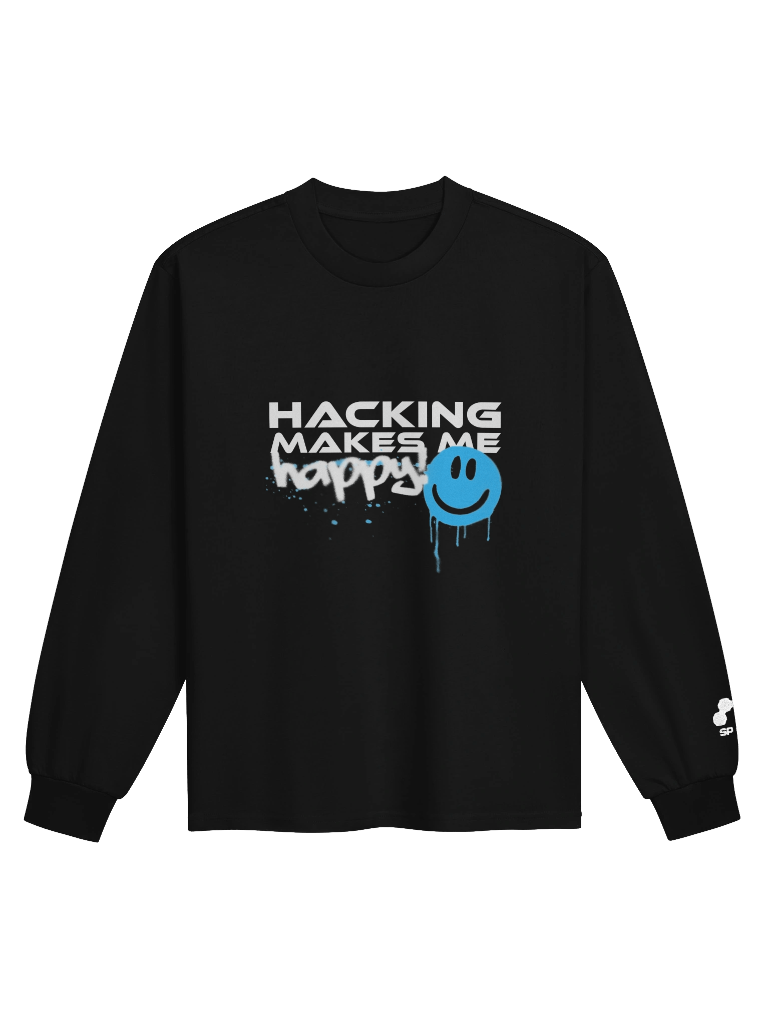 Hacking Makes Me Happy Log Sleeve Shirt product image (1)